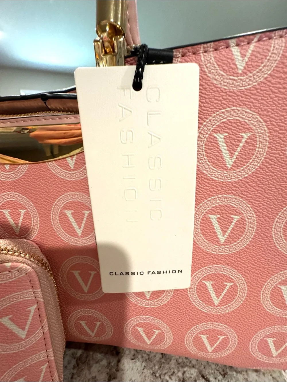 Pink Monogram Satchel and Wallet Set - Pink -2 piece set. Brand new with tags